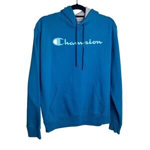 Champion Blue Women Hoodie Size Medium M Capri Blue Hoodie Athletic